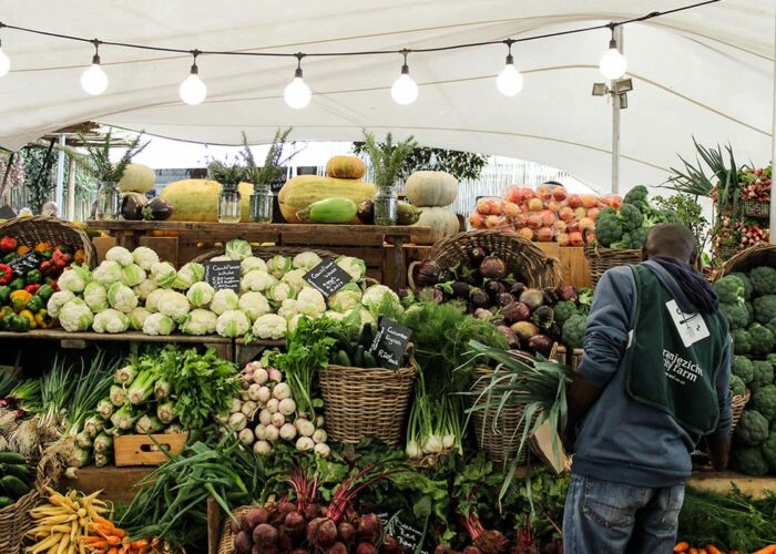A farm stall full with fresh produce in Cape Town City